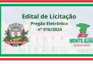 Edital de Licitação: Pregão Eletrônico Nº 016/2024